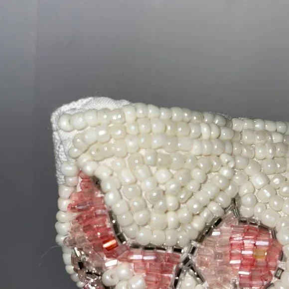 PRIMROSE VINTAGE Set of 2 Floral Pink Rose Beaded 12” Throw Decorative Pillows - Picture 7 of 15